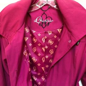 Guess hot pink raincoat. Size small.